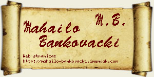 Mahailo Bankovački vizit kartica
